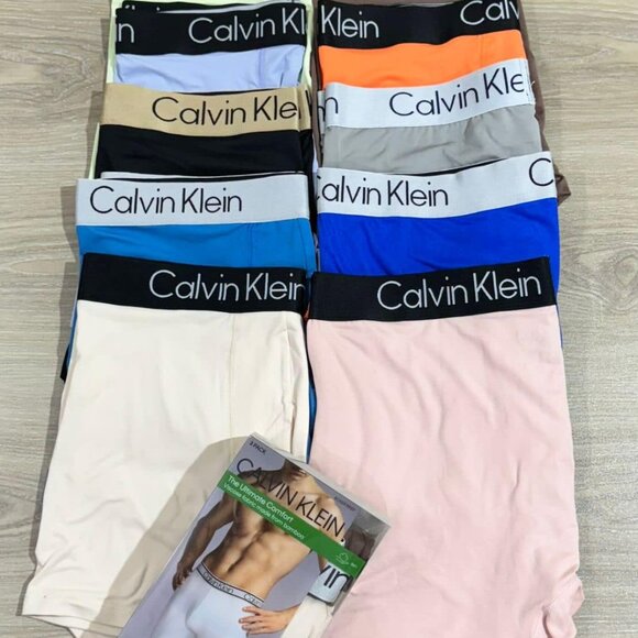 Calvin Klein Men’s Microfiber Boxer Briefs | 3-Pack Underwear | Assorted Colors - Picture 5 of 7